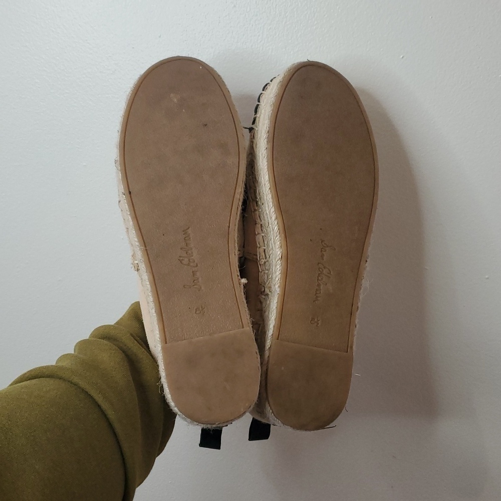 Sam Edelman Celton Moccasins Size 8.5 Pearl Design Cap Toe Espadrille - Picture 9 of 13